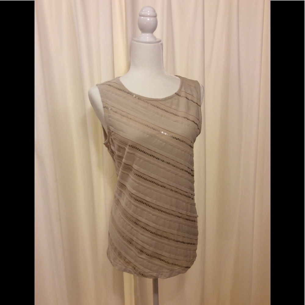 ANN TAYLOR NWOT Knit Top with Sequin Trim